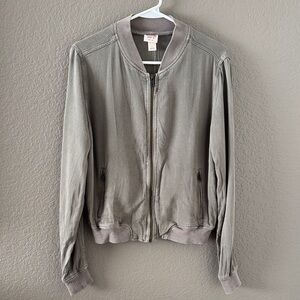 Women's Bomber Jacket in Olive Green